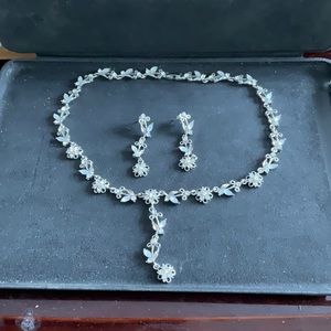 Set of necklace and earrings